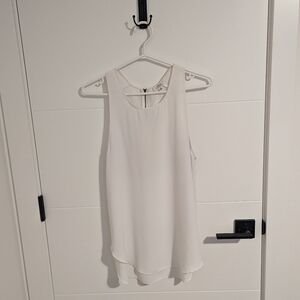 Wilfred tank with zipper at back, white size medium